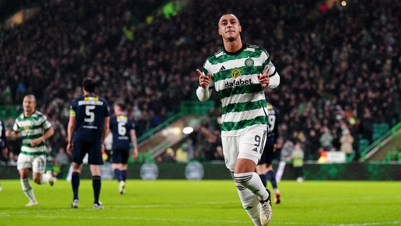 Adam Idah celebrates his second