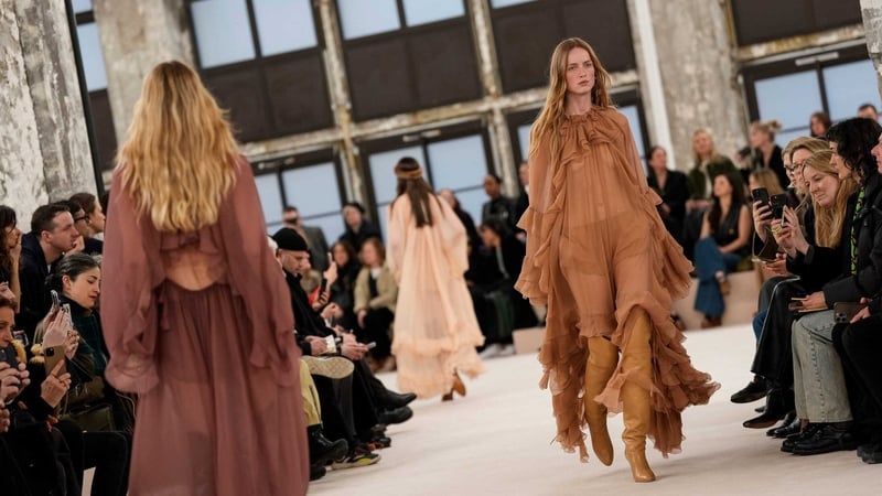 New creative director Chemena Kamali's first runway show was full of boho touches and Seventies inspirations.