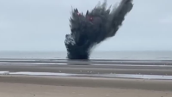 Police said the bomb came from an aircraft and weighed over 100kg