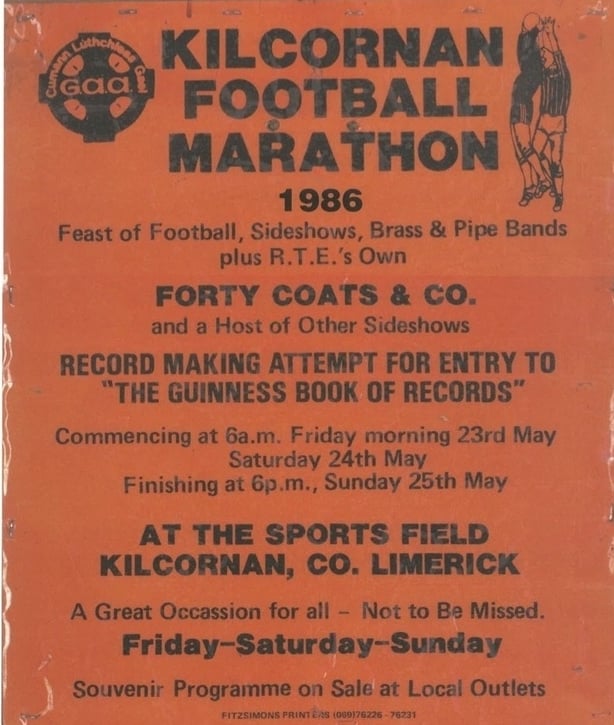 The pitch-side entertainment at the Kilcornan Football Marathon