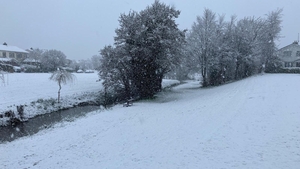 Rathfarnham in Co Dublin blanketed in snow this morning