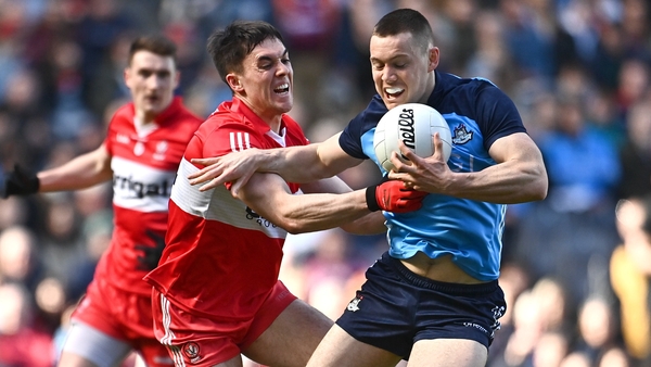 Conor McCluskey and Con O'Callaghan during last year's Division 2 league final