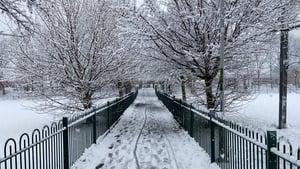 Icy scenes in Rathfarnham this morning