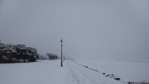 Anna O'Dwyer sent this photo of a frozen Sandymount in Dublin