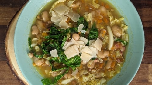 This hearty soup is perfect for clearing out the fridge and pantry press.