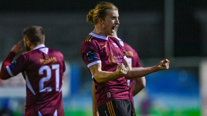 David Hurley celebrates after firing his second half winner