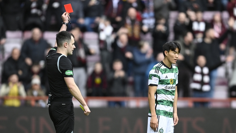 Celtic's Yang Hyun-jun saw red early on