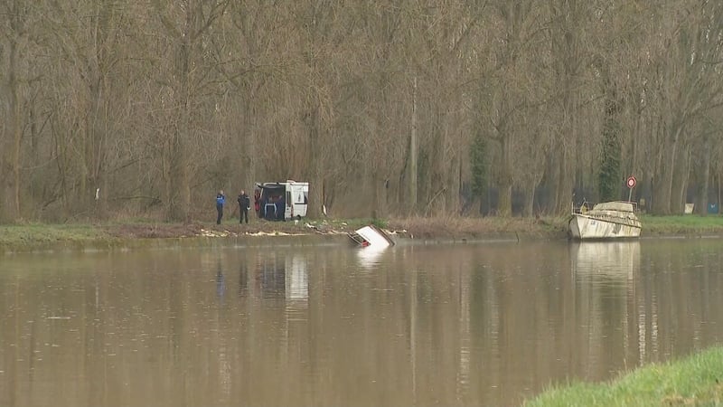 The boat capsized in the Aa canal a few kilometres from the waterway's exit into the English Channel