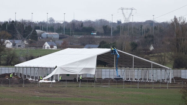 The Total Experience Construction site outside Naas, Co Kildare, where the company is constructing a large facility for Ukrainian refugees (Pic: RollingNews.ie)