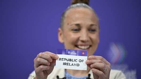 Gaelle Thalmann draws out the Republic of Ireland during the UEFA Women's Euro 2025 qualifying draw