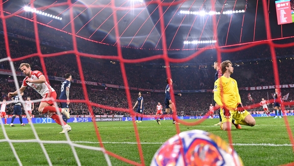 Harry Kane wheels away after his first-half goal
