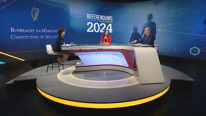 Former barrister Maria Steen and Tánaiste Micheál Martin on RTÉ's Prime Time last night