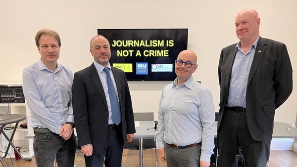(L-R) Daniel Holder, Patrick Corrigan, Barry McCaffrey and Ian McGuinness