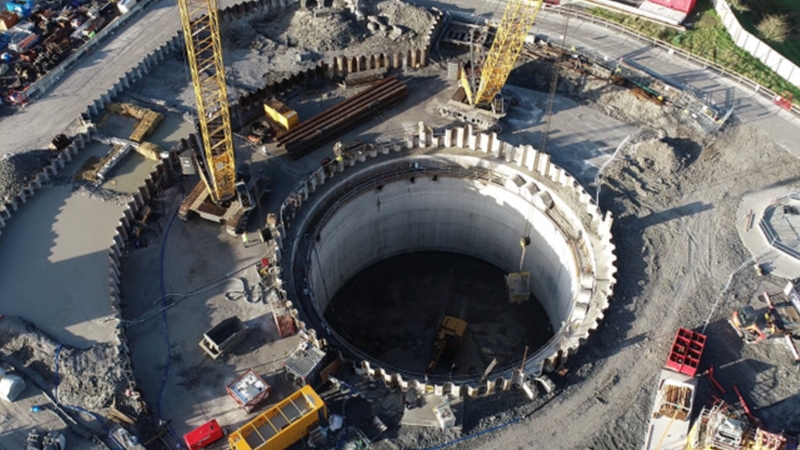 Tunnelling works for the wasterwater project in Athlone began last September