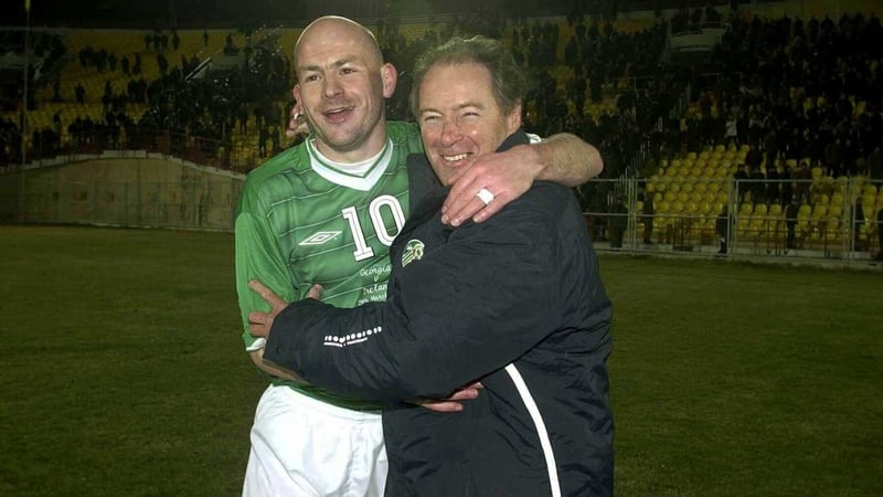 Brian Kerr and Lee Carsley pictured after a game in Georgia back in 2004