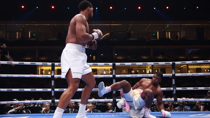 Anthony Joshua had already knocked down Francis Ngannou in the first round