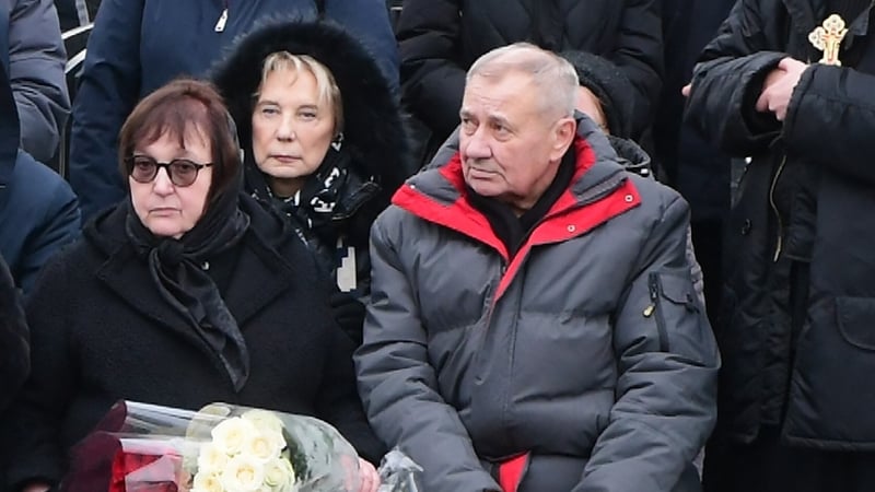 Lyudmila Navalnaya (L) and Anatoly Navalny (R), parents of late Russian opposition leader Alexei Navalny