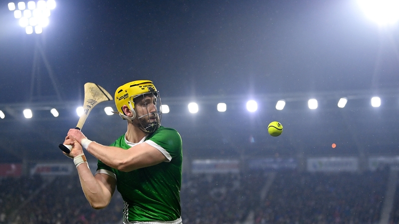 Limerick's Seamus Flanagan sends over a point