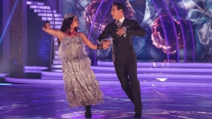 Former jockey Davy Russell joined his pro partner Kylee Vincent danced a Viennese Waltz