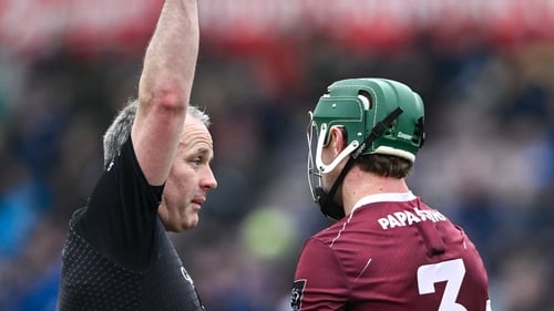 Referee Johnny Murphy sent three Galway players, and Dublin's Ronan Hayes, off at Salthill
