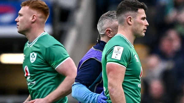 Ciarán Frawley (l) replaced Calvin Nash but had to be substituted later in the game