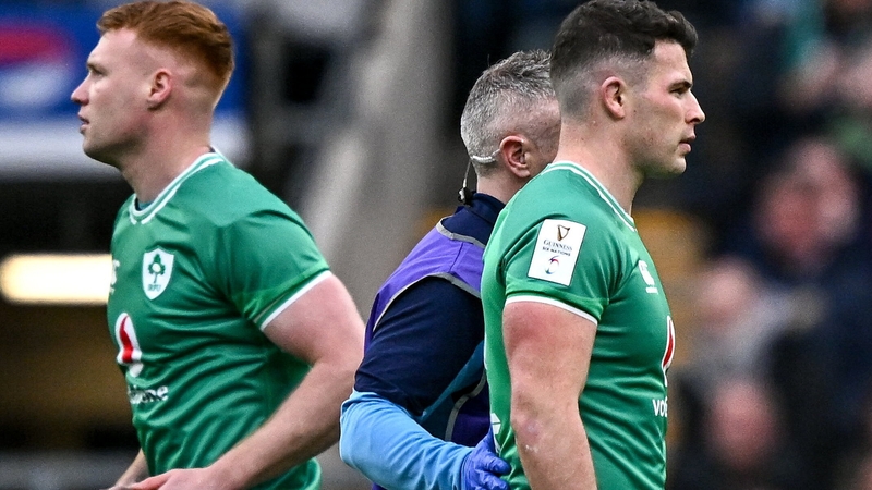 Ciarán Frawley (l) replaced Calvin Nash but had to be substituted later in the game