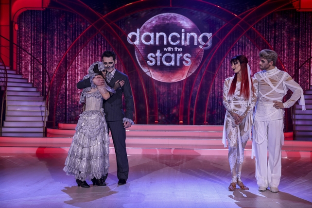 Jockey Davy Russell and his pro partner Kyle Vincent after losing out in the dance-off to David Whelan