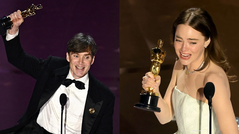 Cillian Murphy and Emma Stone win Best Actor and Best Actress, respectively