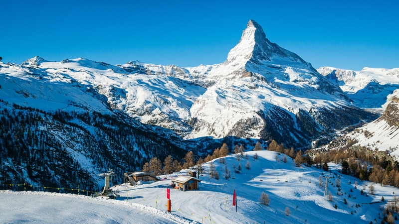 Zermatt is a popular mountain resort renowned for skiing and attracts tourists from around the world (file pic)
