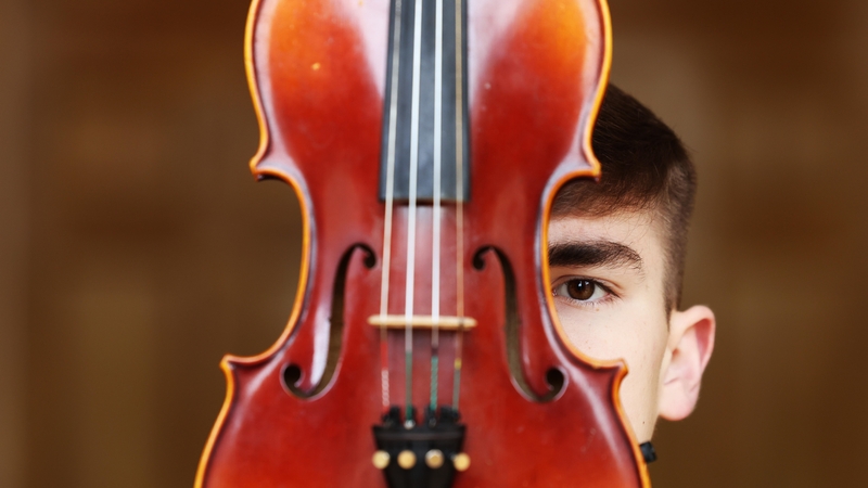Young violin player Kristan Warnock (age 16) from Swords