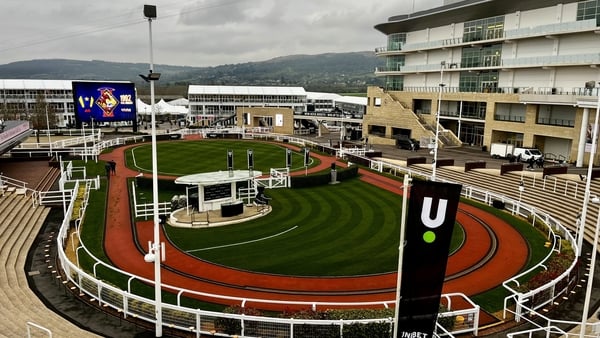 The parade ring and winners enclosure at Cheltenham Racecourse