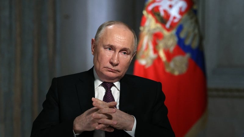 Russian President Vladimir Putin gave an interview at the Kremlin yesterday