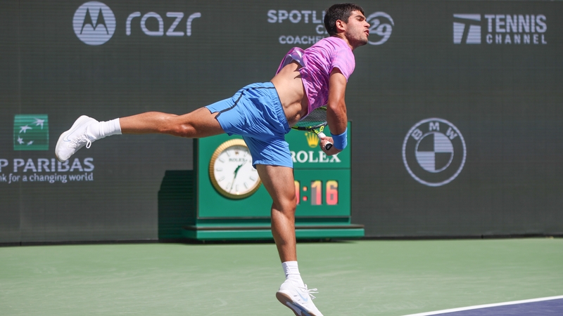 Carlos Alcaraz en route to the quarter-finals