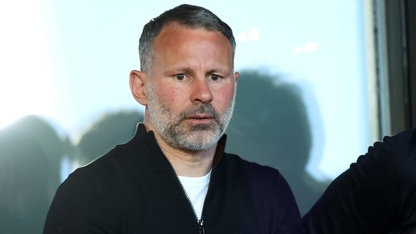 Ryan Giggs watching a Salford City game last season