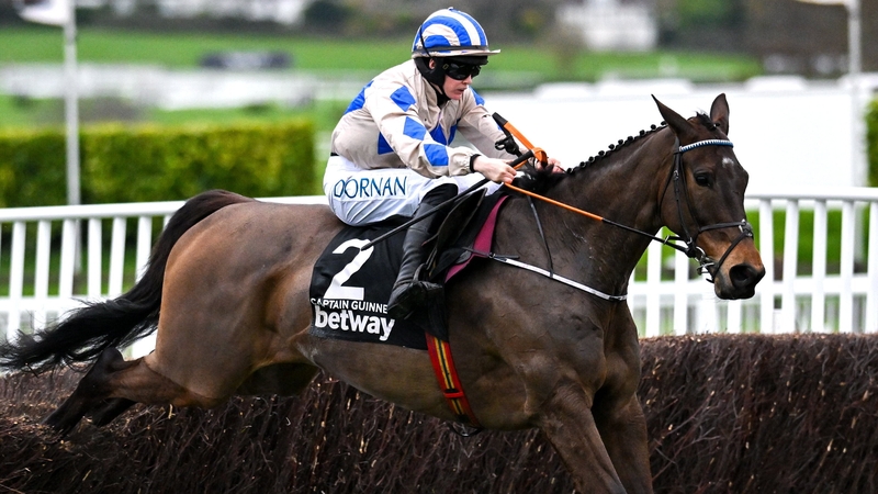 Rachael Blackmore and Captain Guinness jump the last en route to victory