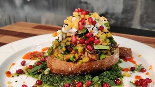 These Indian-style baked potatoes are pure flavour bombs.