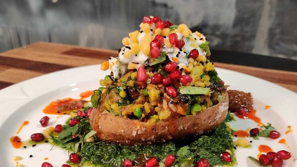 These Indian-style baked potatoes are pure flavour bombs.