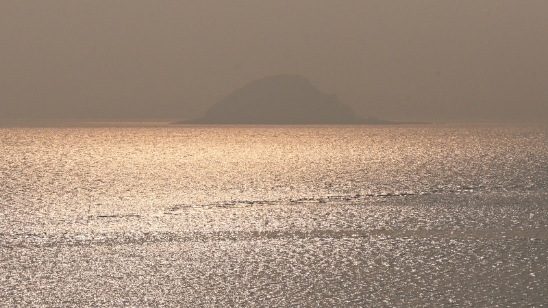 A view of Kinmen island from Xiamen in China's southeast Fujian province (file image)