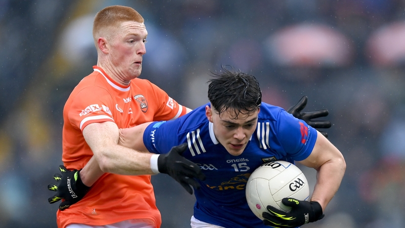 Armagh's Ciaran Mackin (L) and Cavan's Oisin Brady are set to clash this weekend