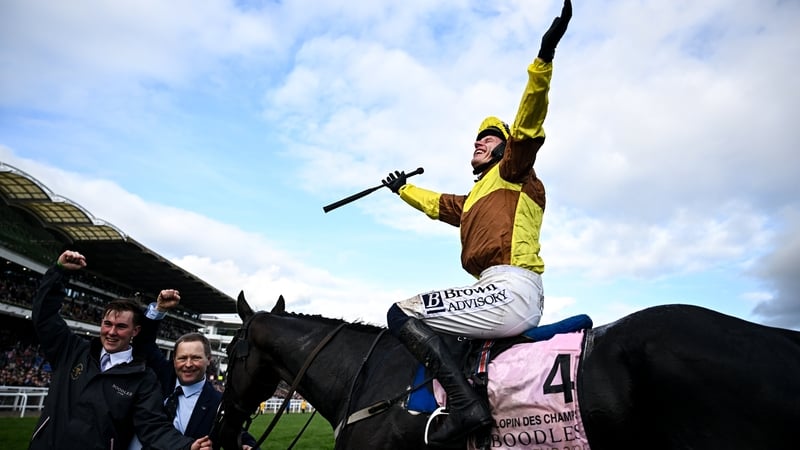 Paul Townend celebrates aboard Galopin Des Champs