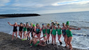 The Bray Beach Bathers had themselves a right old céili (Photo: Deirdre Fitzgerald)