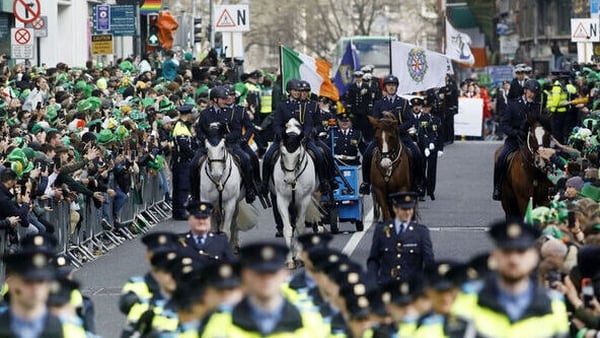 Thousands of people turned out to watch the parade in Dublin