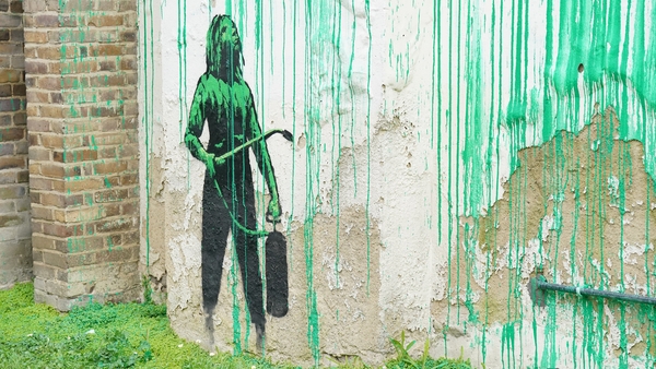 The artist claimed the mural as his own in an Instagram post today