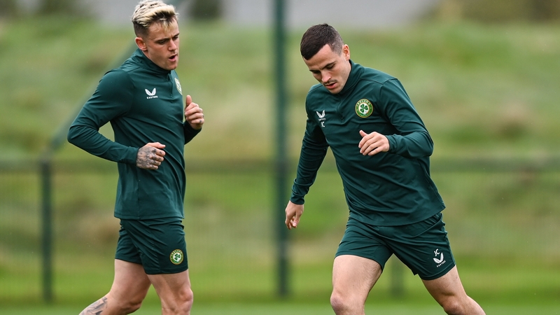 Josh Cullen and Sam Szmodics, left, during the October 2023 window