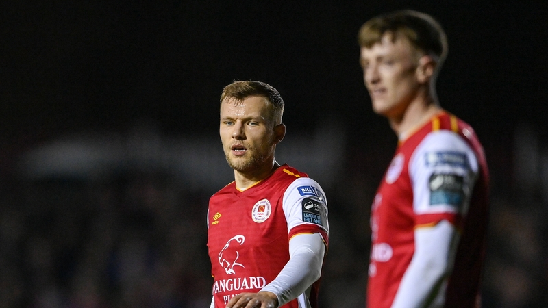 Jamie Lennon, left, and Chris Forrester were in action for Pat's during the defeat to Shelbourne