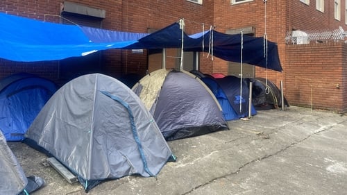 Some people seeking asylum have recently been staying in tents on Dublin's Mount Street