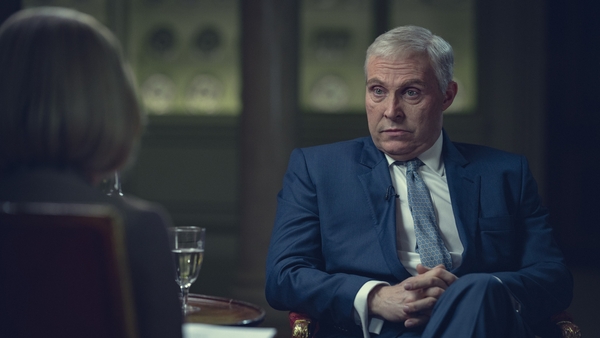 Rufus Sewell as Prince Andrew in the new Netflix drama Scoop, which depicts the interview between the Duke of York and journalist Emily Maitlis. Photo credit: Peter Mountain/Netflix/PA Wire