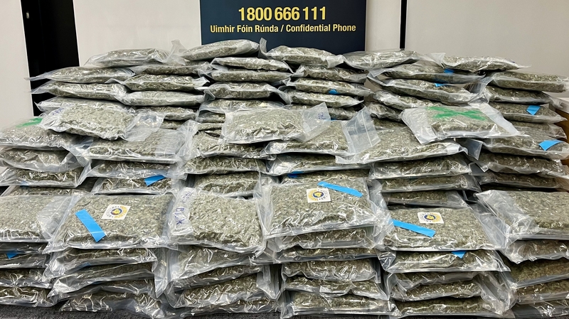 Over 162kg of herbal cannabis was seized