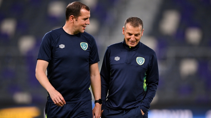 Jim Crawford and John O'Shea ahead of the Euro 2023 play-off second leg