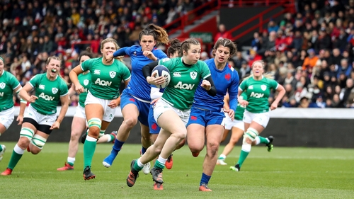 Eve Higgins scored Ireland's only try on their last visit to France